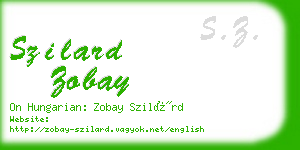 szilard zobay business card